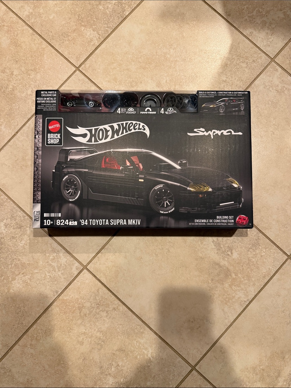 Mattel Brick Shop 1994 Toyota Supra MKIV Hot Wheels LEGO type Brick Car Build